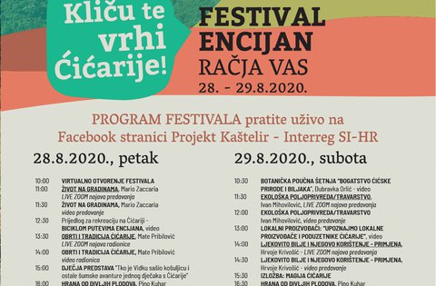 Prva edicija Festivala Encijan posvećenog promociji Ćićarije - online izadnje putem Facebook stranice projekta Kaštelir