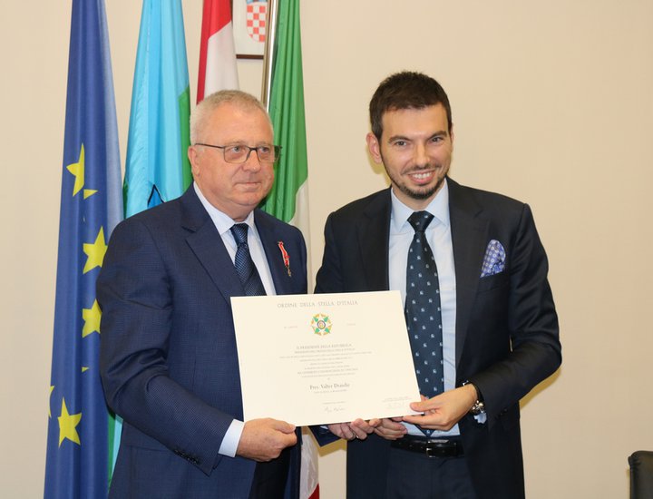 Predsjednik Skupštine Istarske županije Valter Drandić odlikovan Redom Zvijezde Talijanske republike