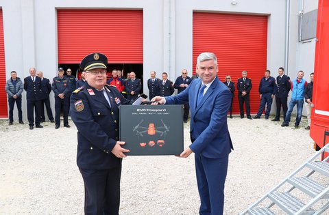 Ricevimento in occasione della Giornata internazionale dei vigili del fuoco e presentazione del nuovo veicolo dei vigili del fuoco